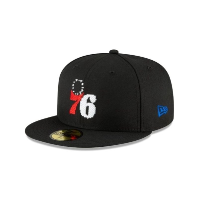 Sapca New Era Philadelphia 76ers NBA Pixel 59FIFTY Fitted - Negrii